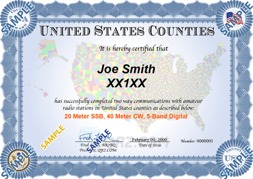 Award Certificate - United States Counties