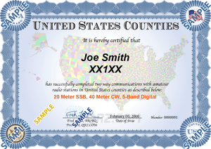 Award Certificate - United States Counties